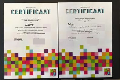 Certificaten Mart & Dilara